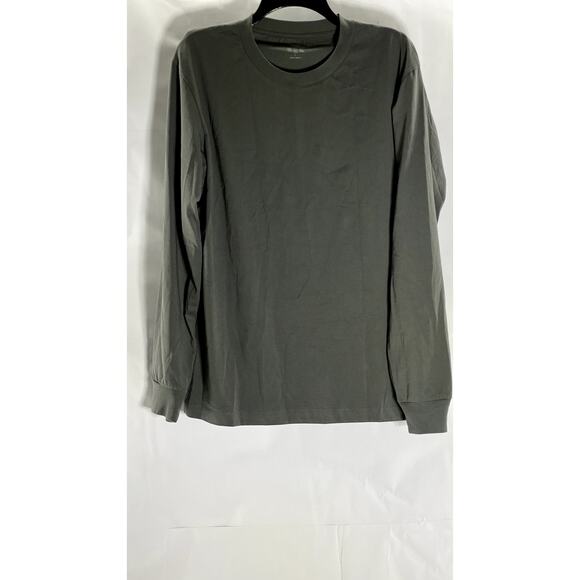 UNIQLO Men's Dark Gray Crewneck Airism Long Sleeve T-Shirt SZ L - Picture 1 of 9